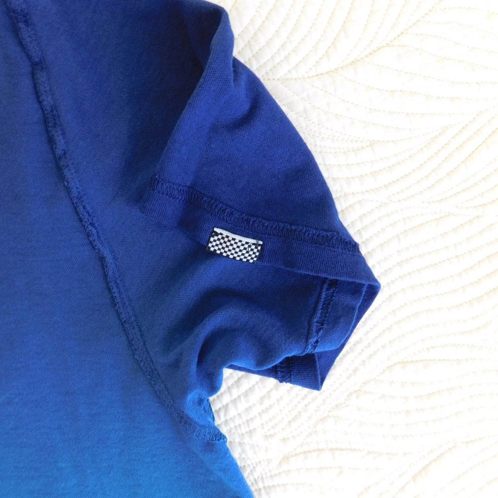 Vans Original gradient dye twilight blue colorwash crewneck cotton jersey Tshirt - Picture 6 of 11